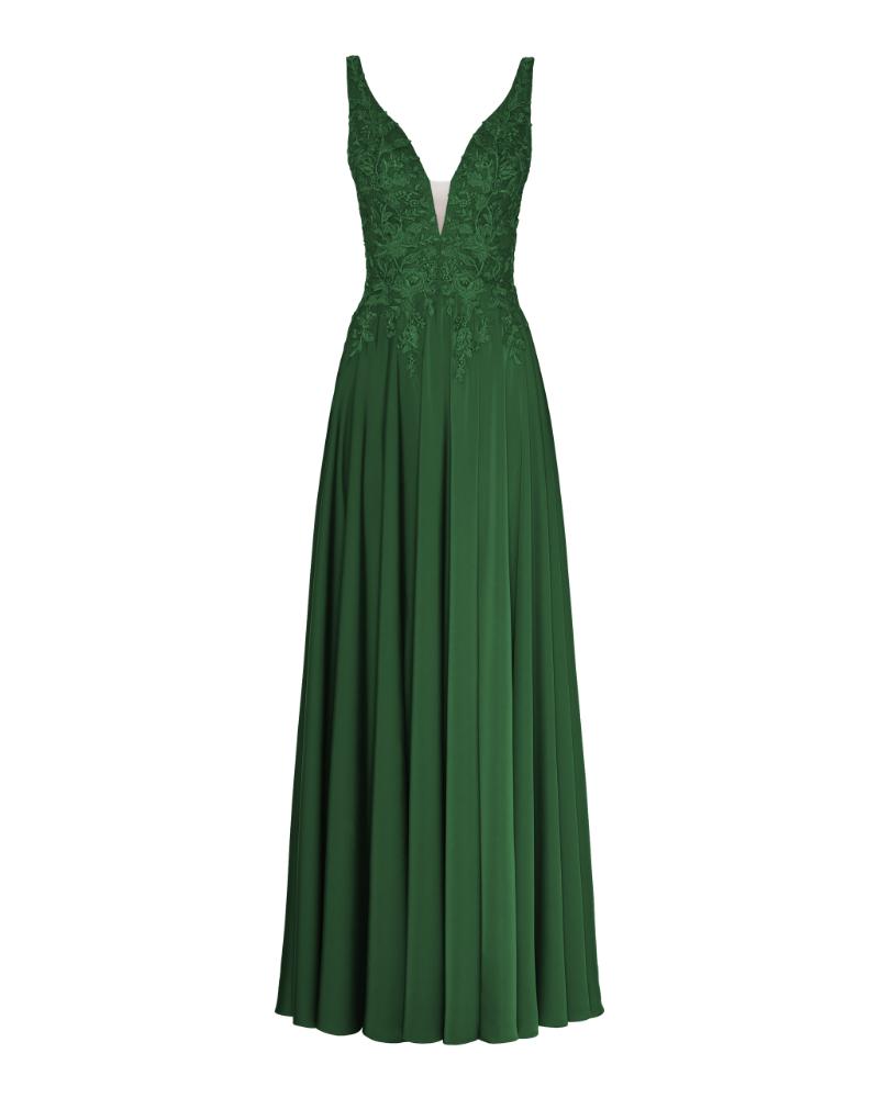 shades of green for dresses Mismatched Green A-line Long Cheap Bridesmaid Dresses , MRB0026